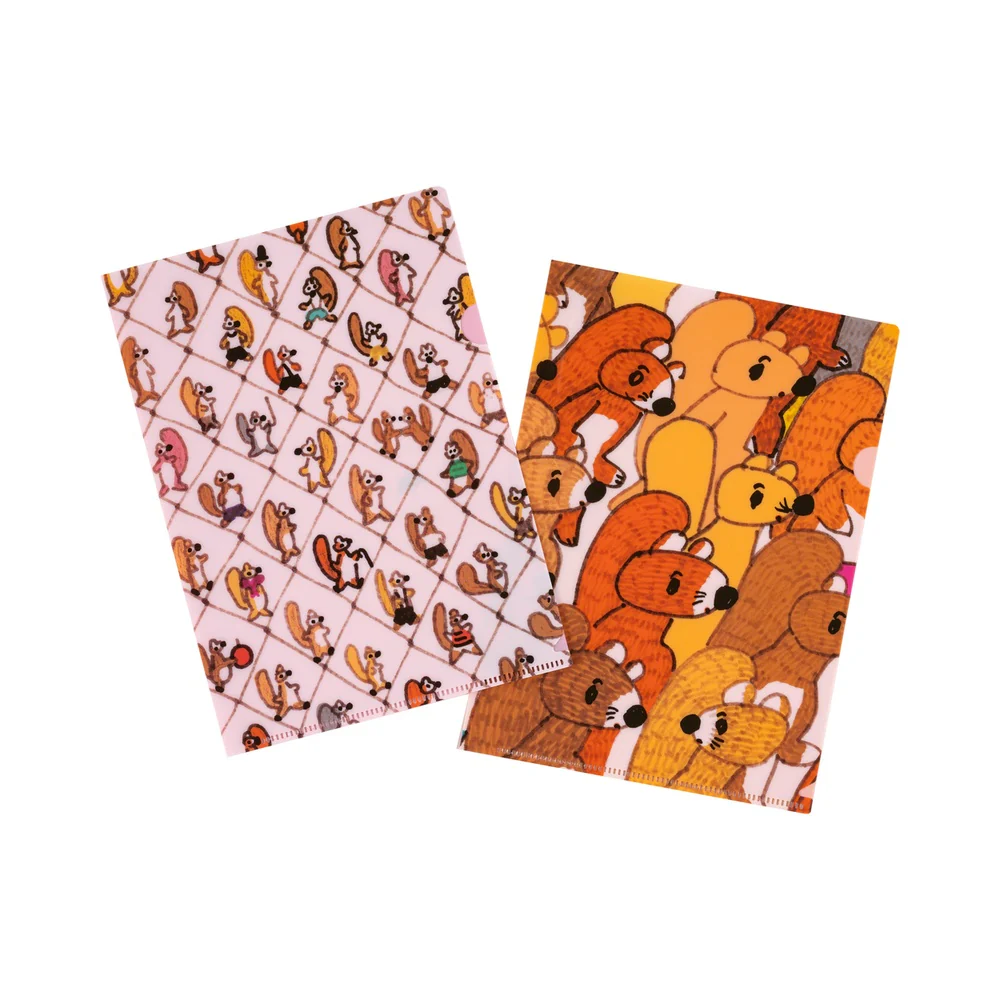 100%ORANGE: Hobonichi Folder Set of 2 for A5 Size (Squirrel's Moving Day) - Image 3