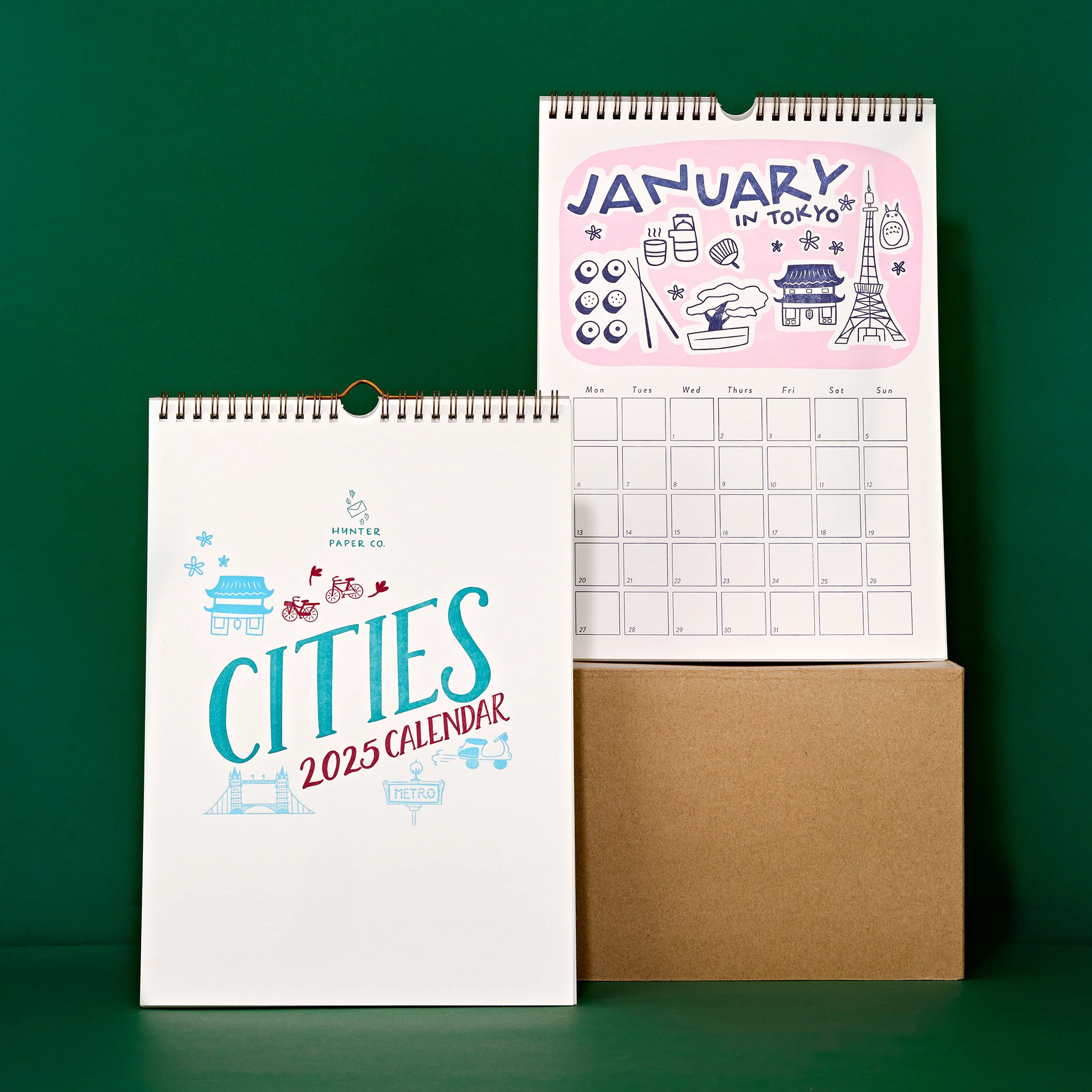 Hunter Paper Co 2025 Cities Letterpress A4 Calendar - Image 2