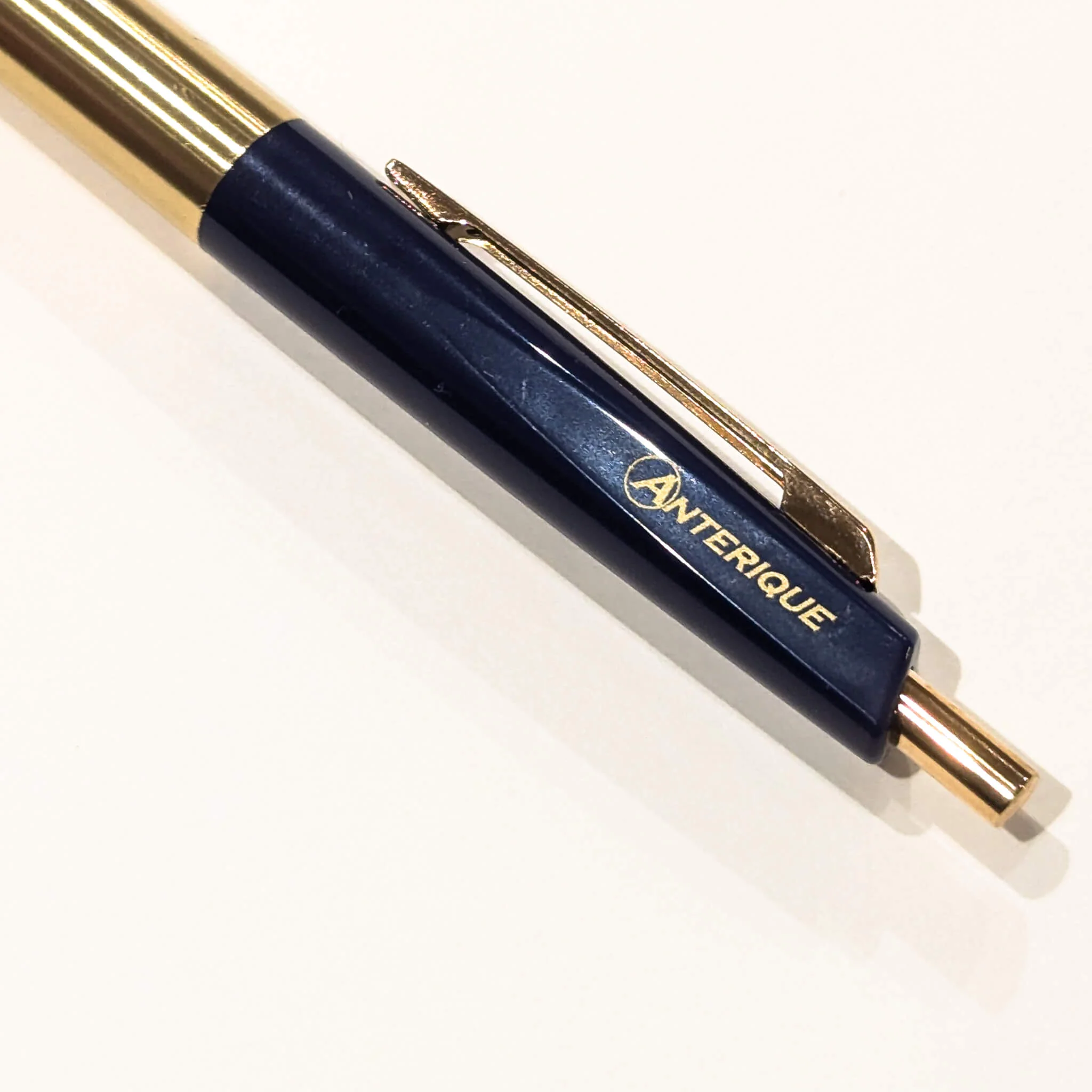 Anterique BP2 Brass 0.5mm Ballpoint Pen Navy Blue - Image 3