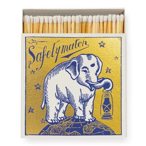 Archivist Gold Elephant Box of Matches - Store Pickup Only