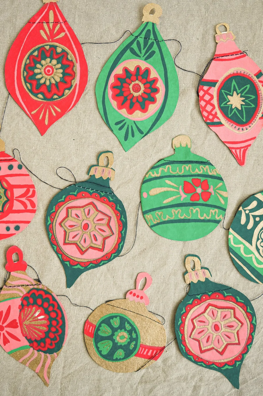 East End Press Christmas Bauble Garland - Image 5