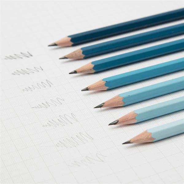 Block Design Blue Gradient Sketching Pencils - Image 2