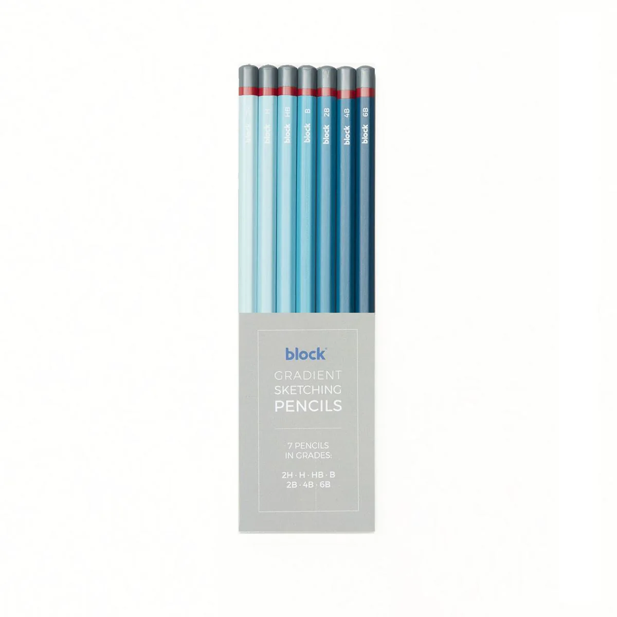 Block Design Blue Gradient Sketching Pencils - Image 3