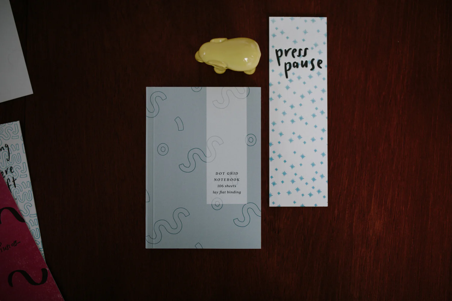Hunter Paper Co Blue Pattern A6 Lay Flat Slim Notebook - Image 3