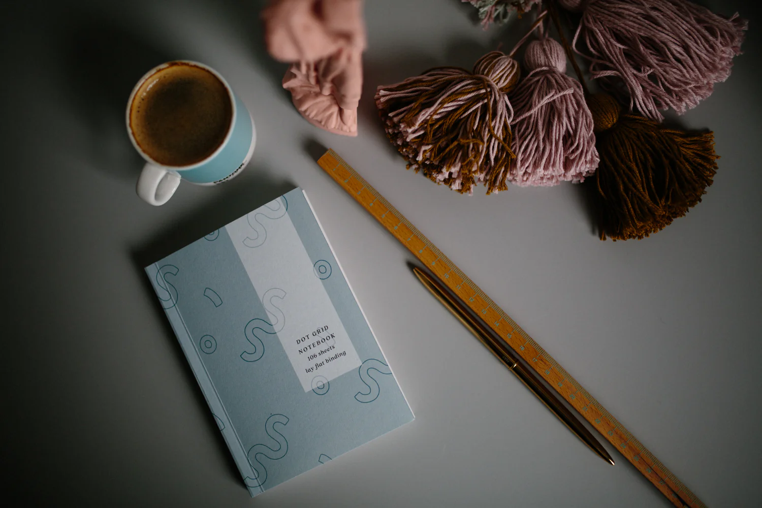 Hunter Paper Co Blue Pattern A6 Lay Flat Slim Notebook - Image 4