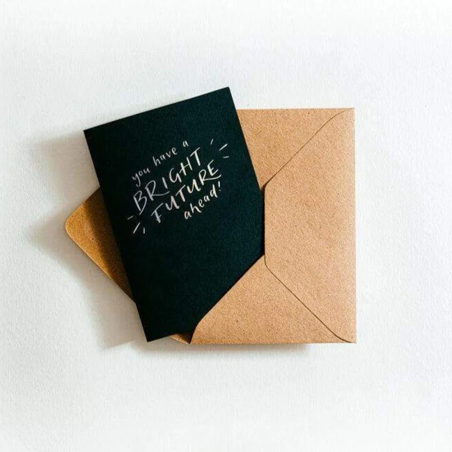 You Have A Bright Future Ahead Letterpress Congratulations Card