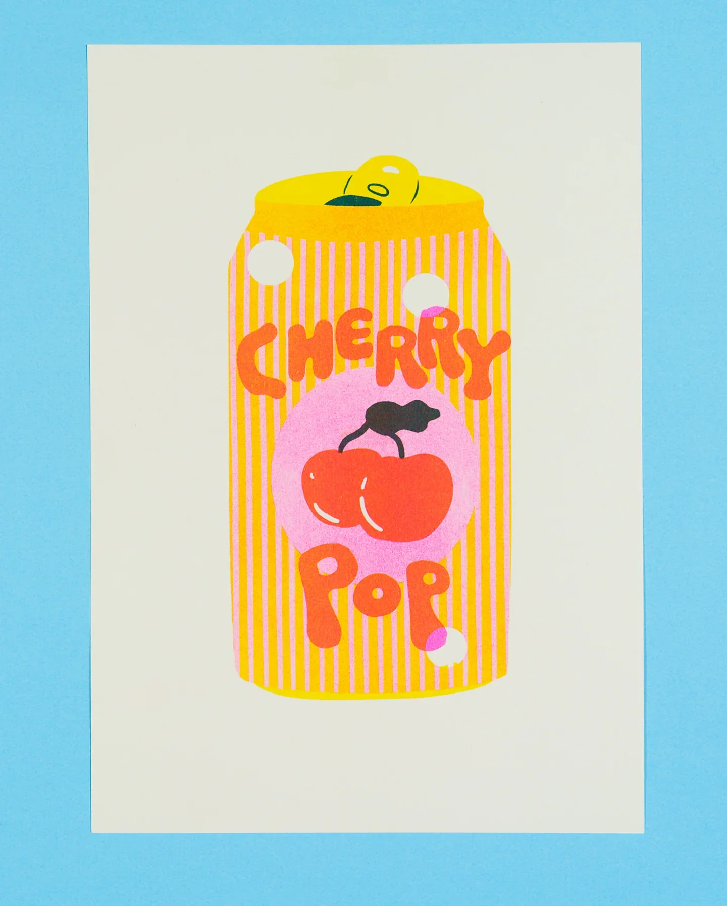 Cherry Pop A4 Riso Print