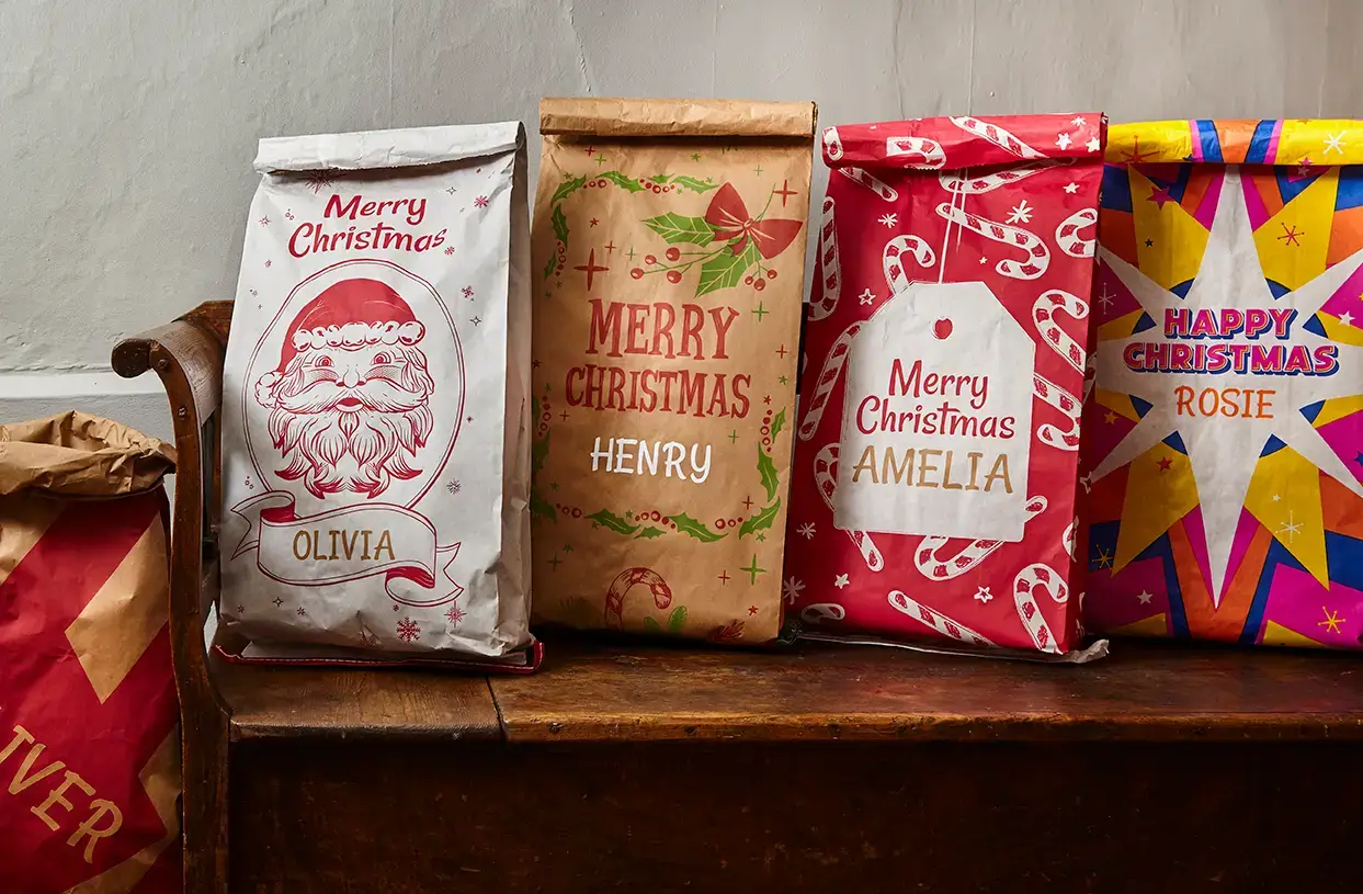 Christmas Paper Present Sack - Image 2