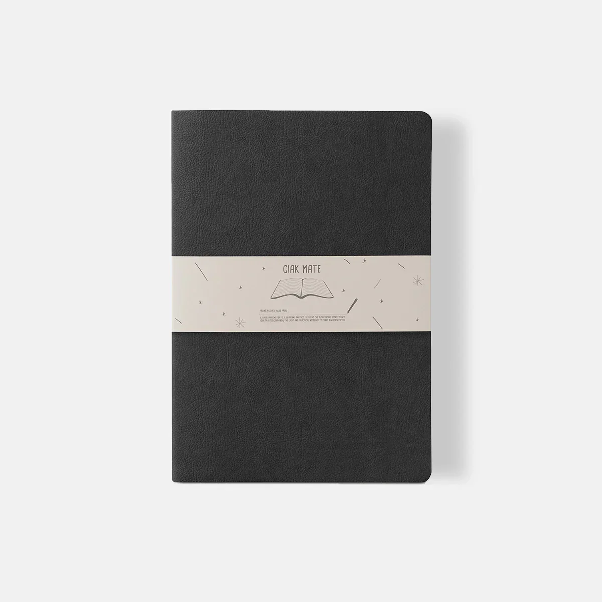 Ciak Mate Soft Cover Vegan Leather A5 Lined Notebook - Image 9