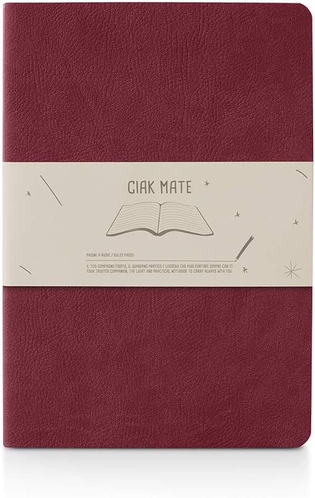 Ciak Mate Soft Cover Vegan Leather A4 Lined Notebook - Image 8