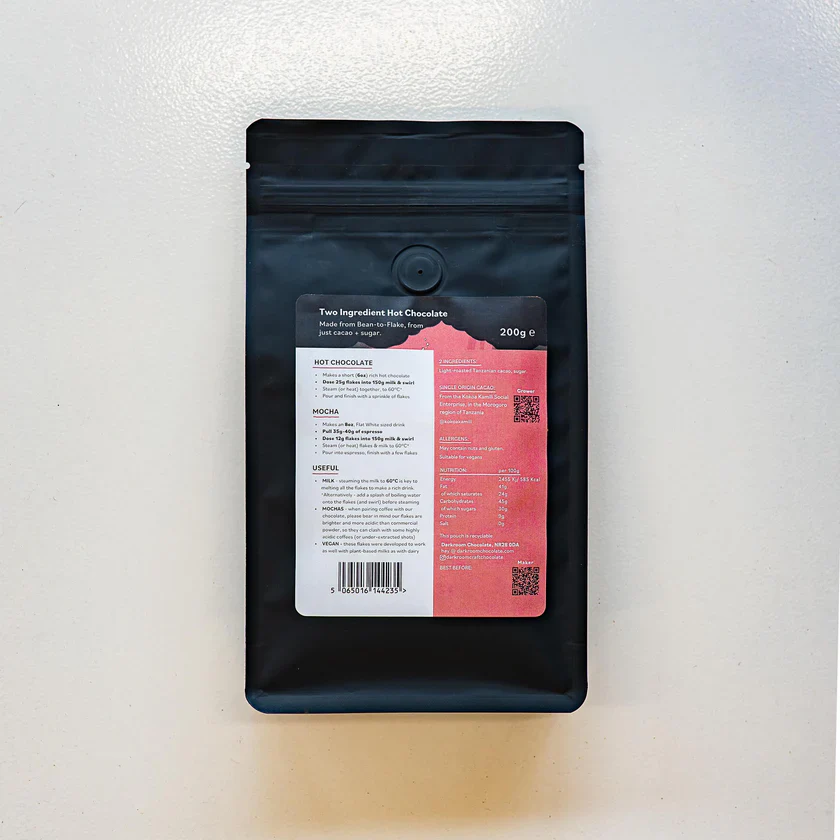 Darkroom 70% Tanzania Hot Chocolate Flakes - 200g - Image 3