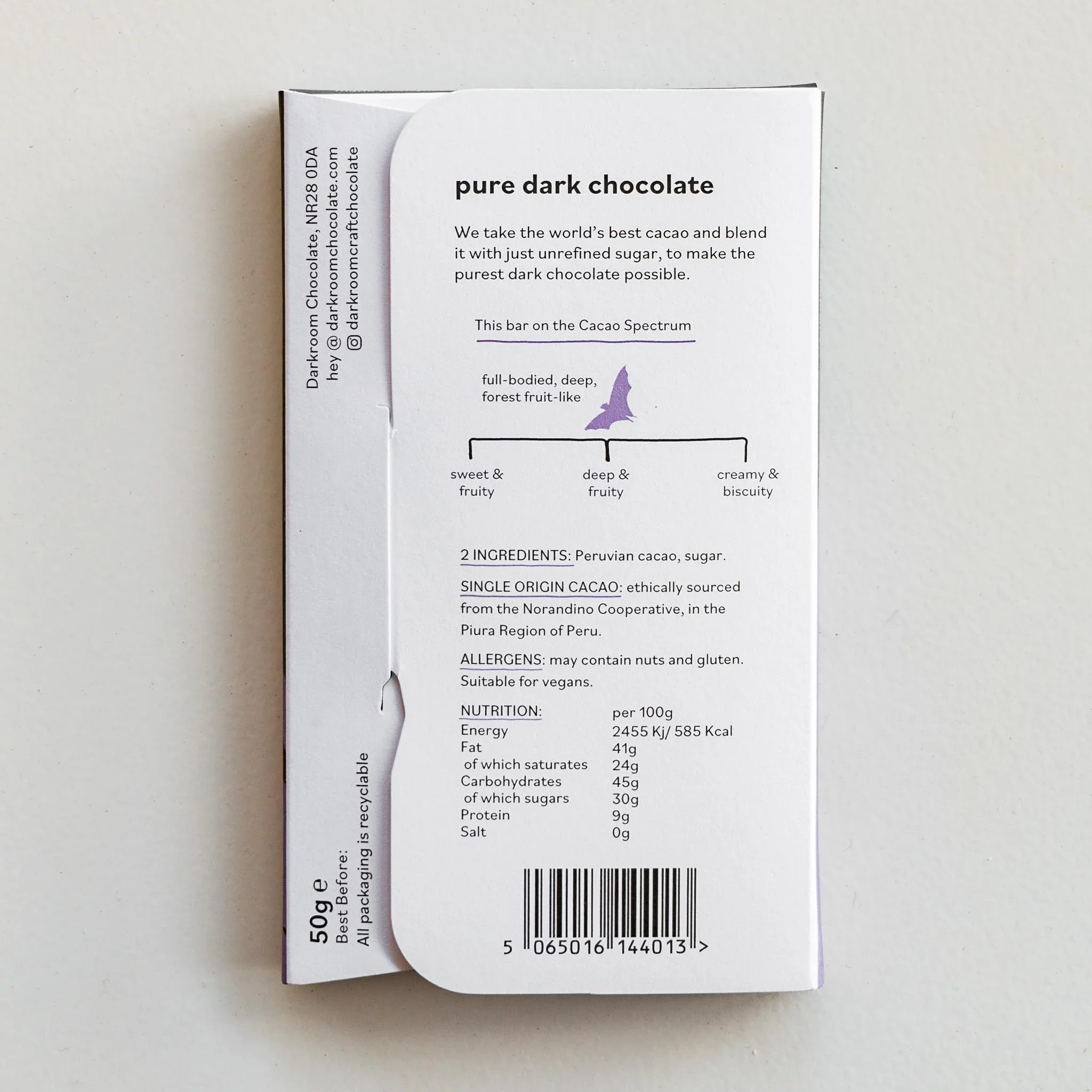 Darkroom Chocolate 70% Chocolate Bar - Peru - Image 3