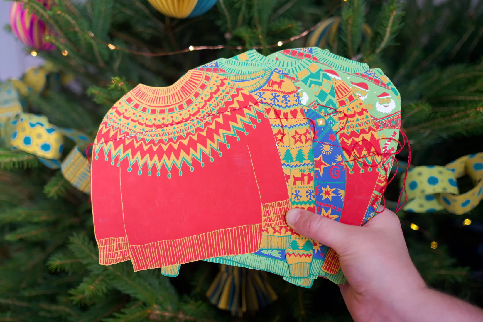 East End Press Christmas Jumpers Sewn Garland - Image 5