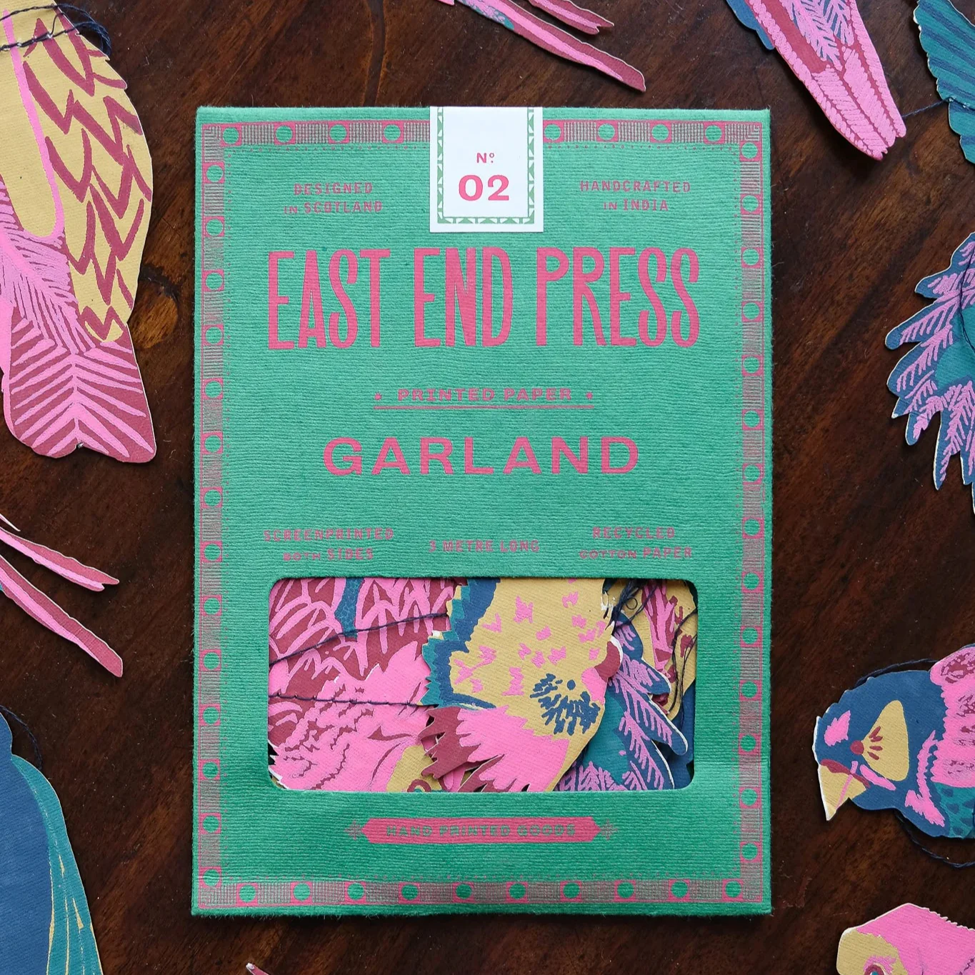 East End Press Tropical Birds Sewn Garland - Image 2