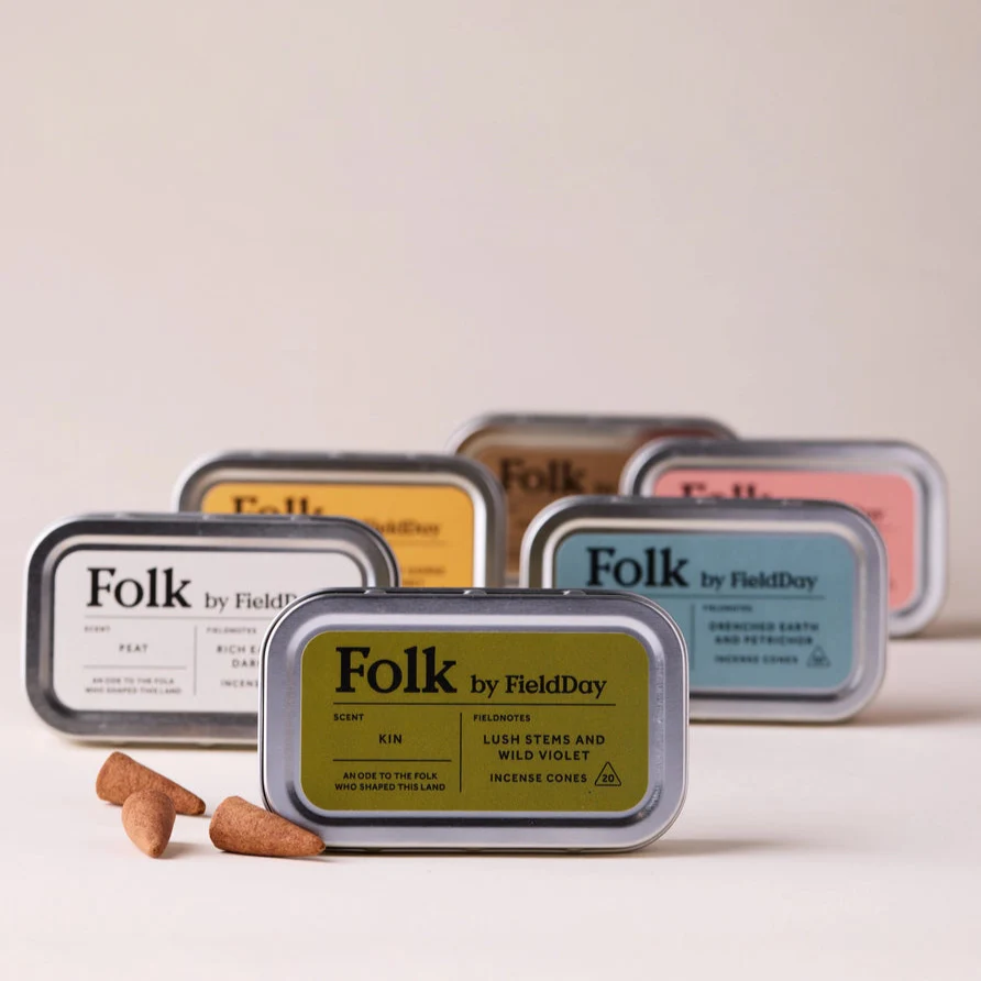 FieldDay Belong Folk Tin of Incense Cones - Flowering Gorse and Honey - Image 4