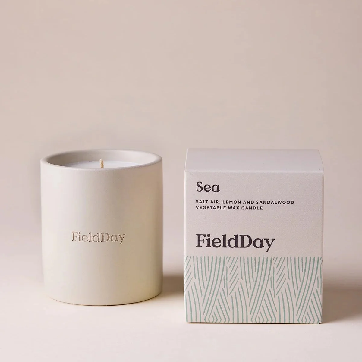 FieldDay Classic Stoneware Candle - Sea - Salt Air, Lemon and Sandalwood