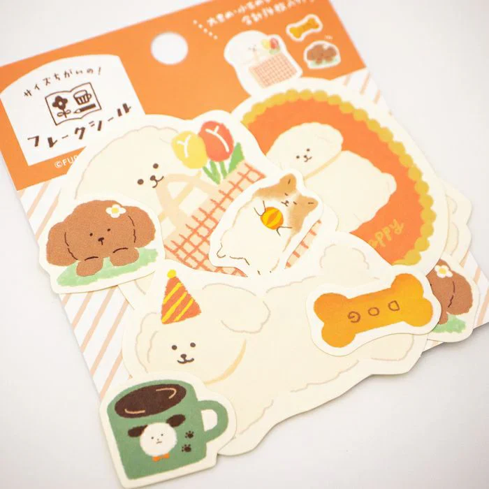 Furukawashiko Washi Paper Watashi Biyori Stickers - Dogs - Image 2