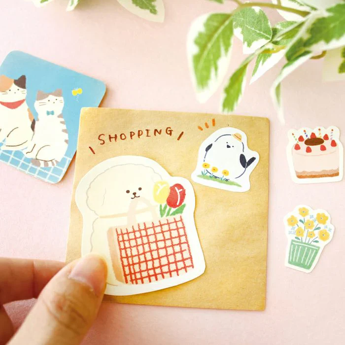 Furukawashiko Washi Paper Watashi Biyori Stickers - Dogs - Image 3