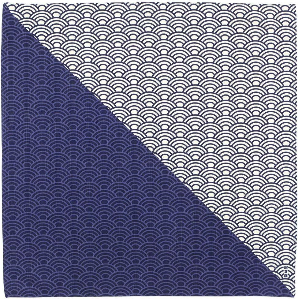 HAMAMONYO Furoshiki Wrapping Cloth - Split Dye - Blue Sea Wave - Image 2