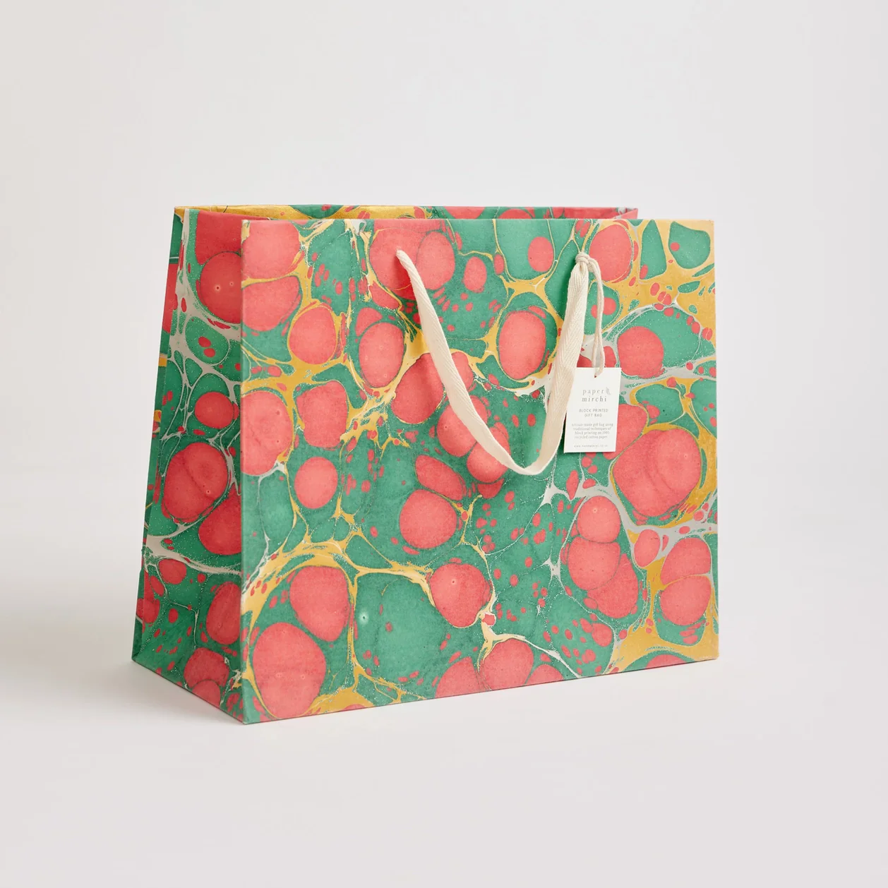 Hand Marbled Glitz Large Gift Bag - Image 7