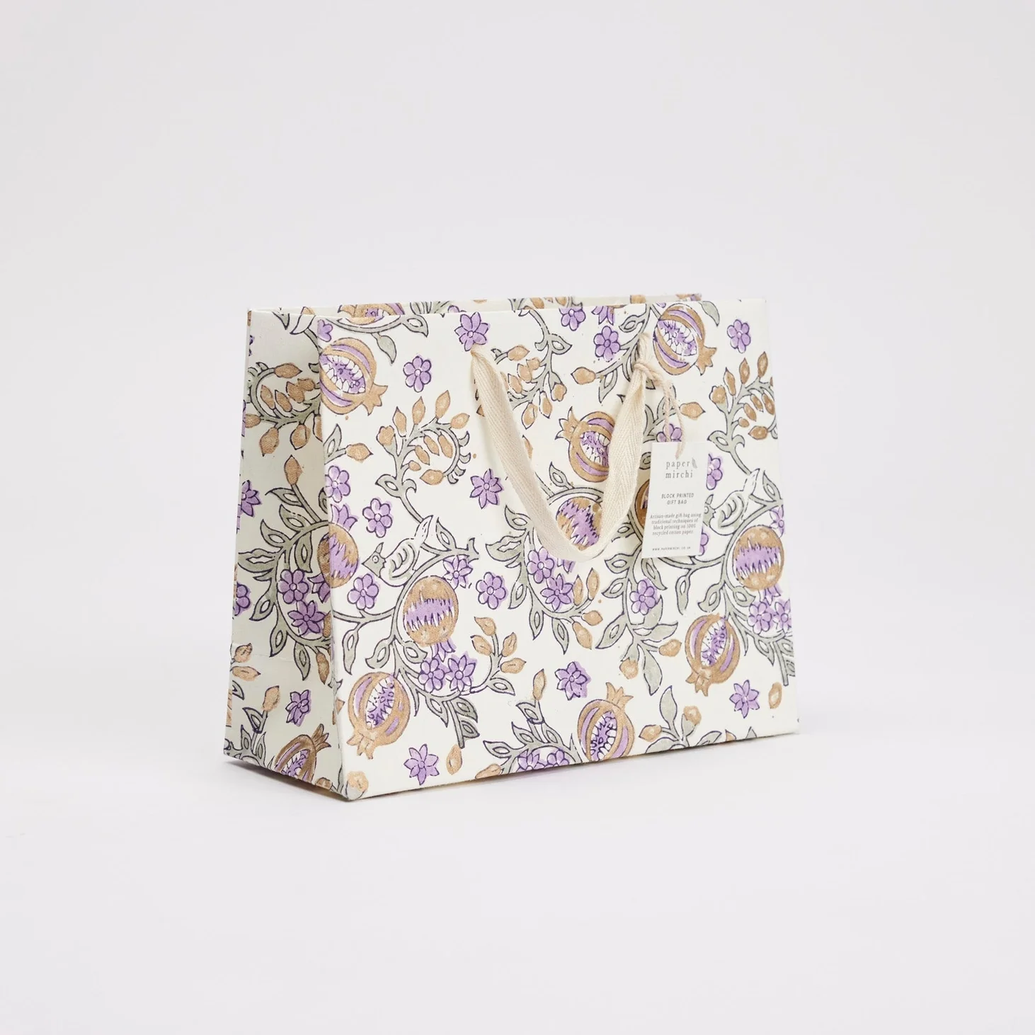 Hand Marbled Medium Gift Bags - Lavender - Image 2