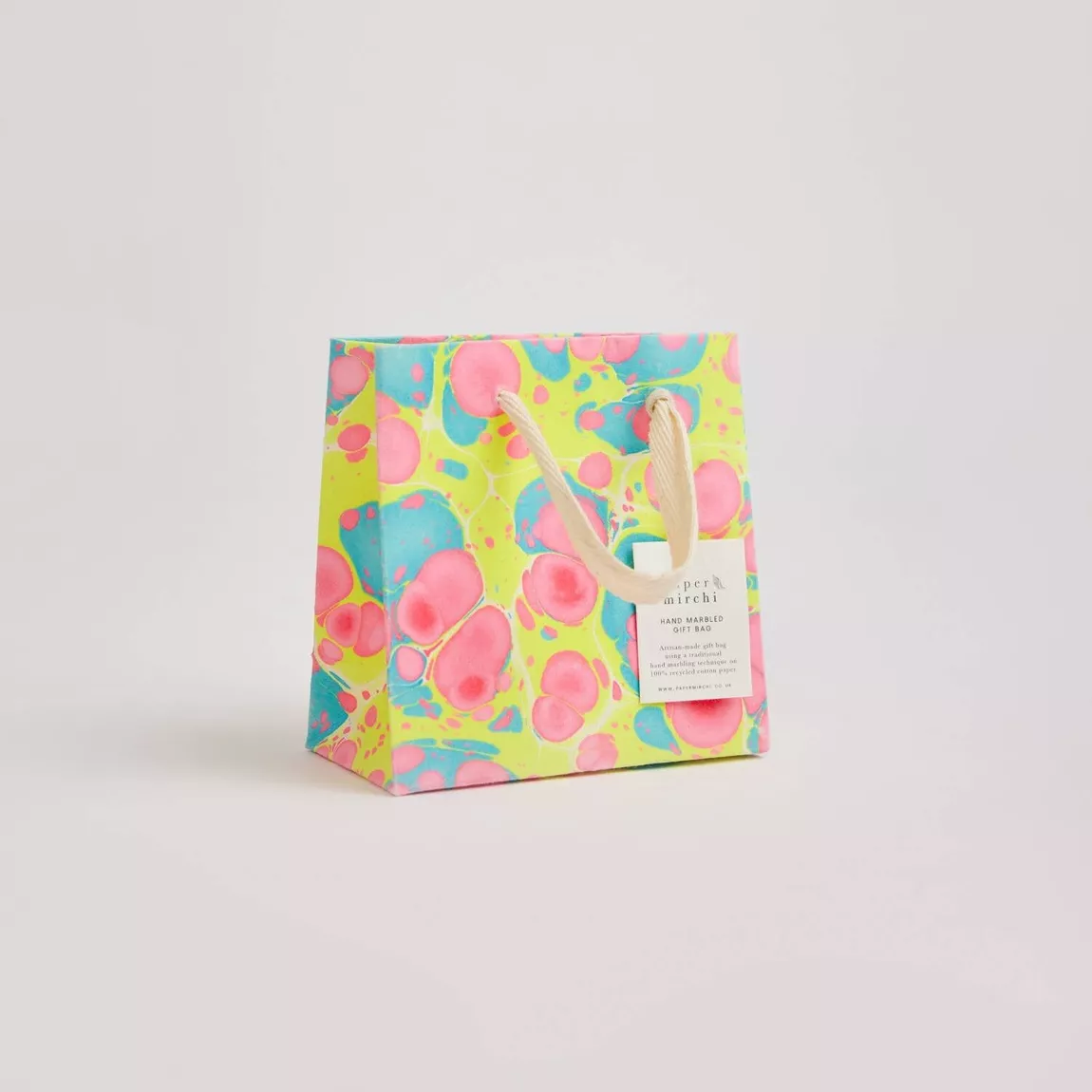 Hand Marbled Neon Small Gift Bags - Image 8