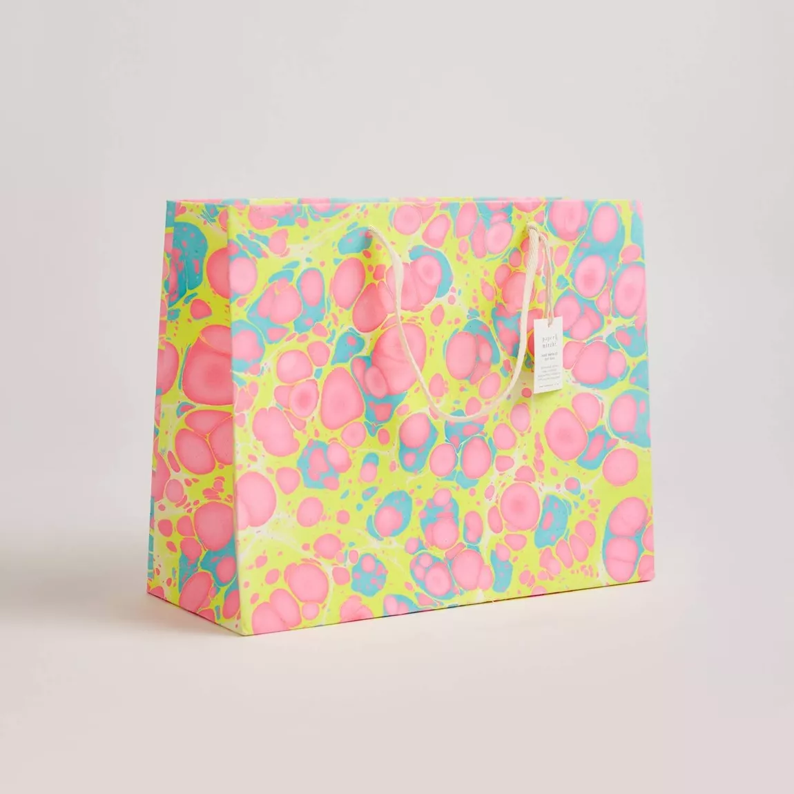 Hand Marbled Neon Large Gift Bags - Image 6