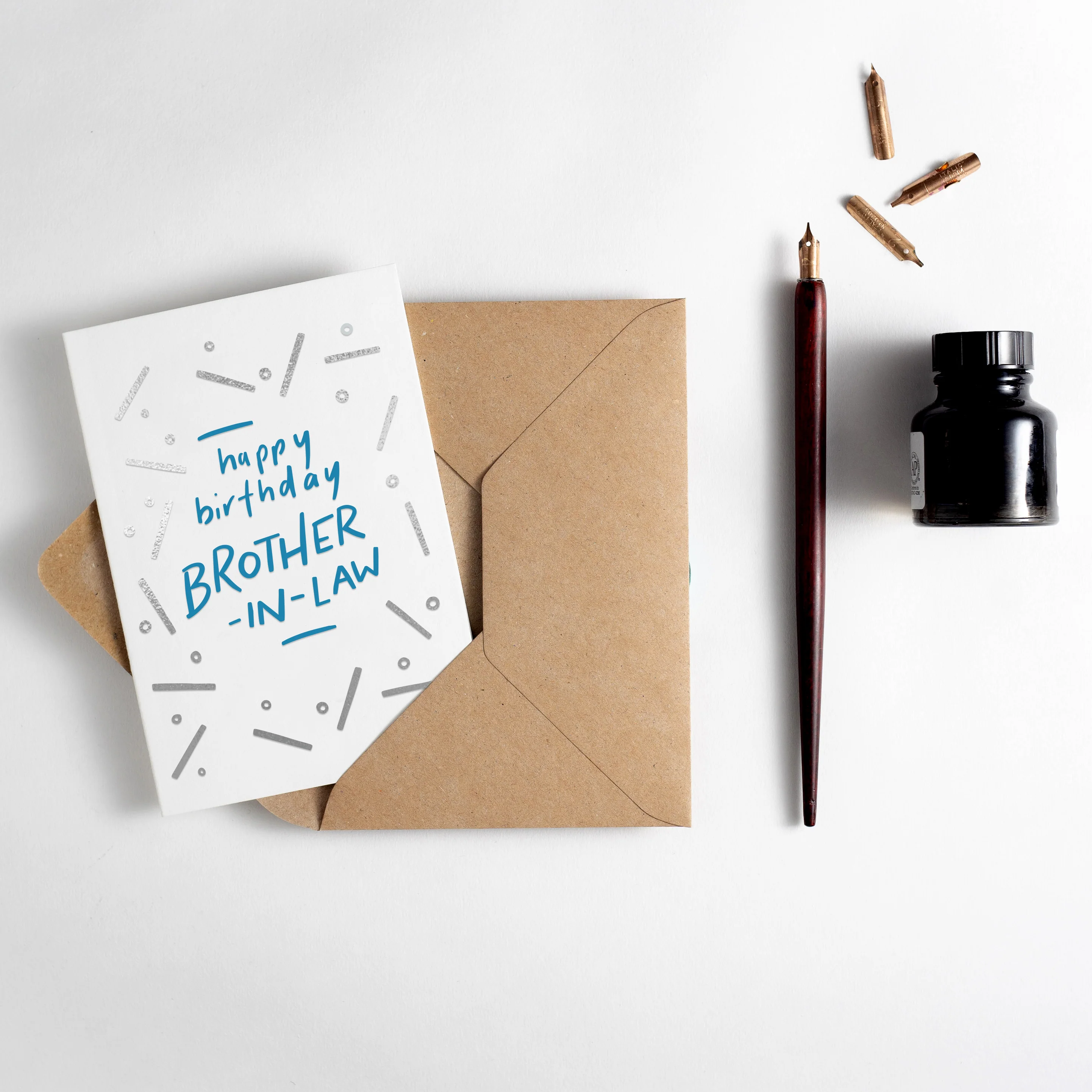 Happy Birthday Brother-In-Law Letterpress Card
