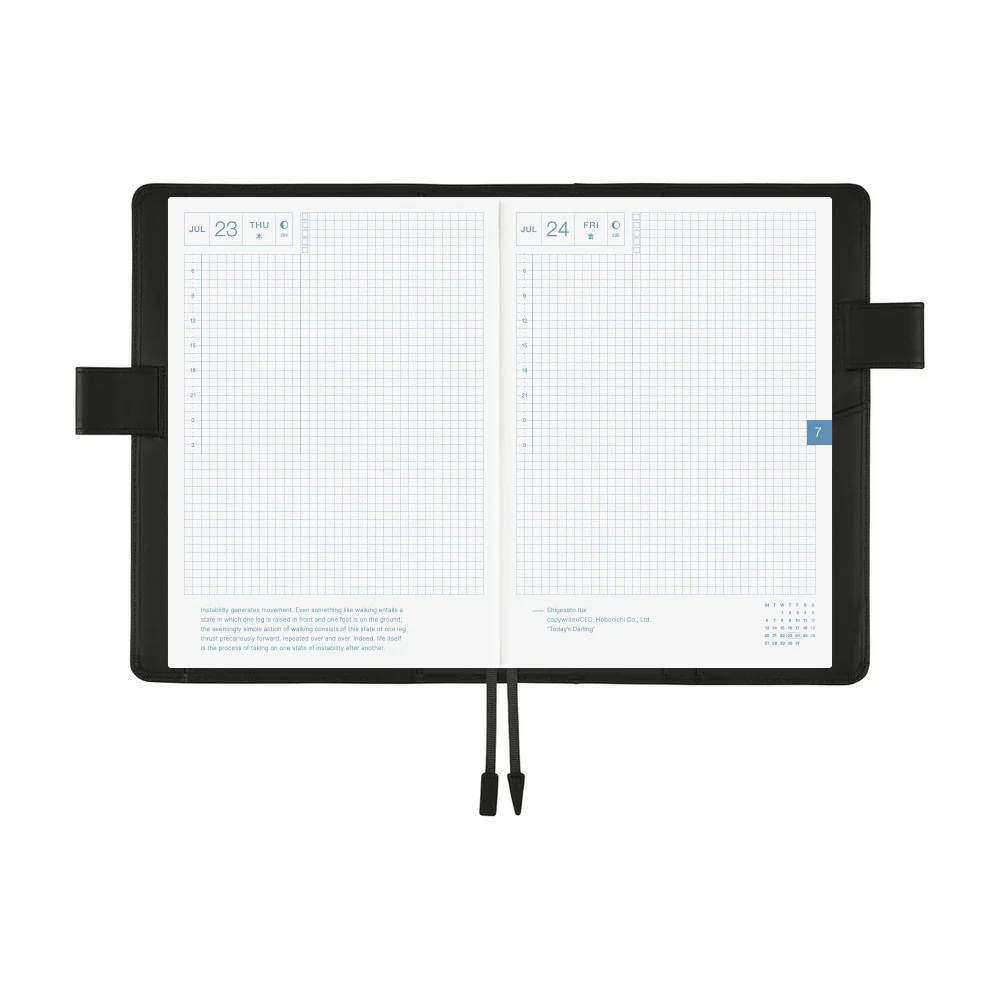 Hobonichi A5 Cover - Leather: TS Basic - Black - Image 3