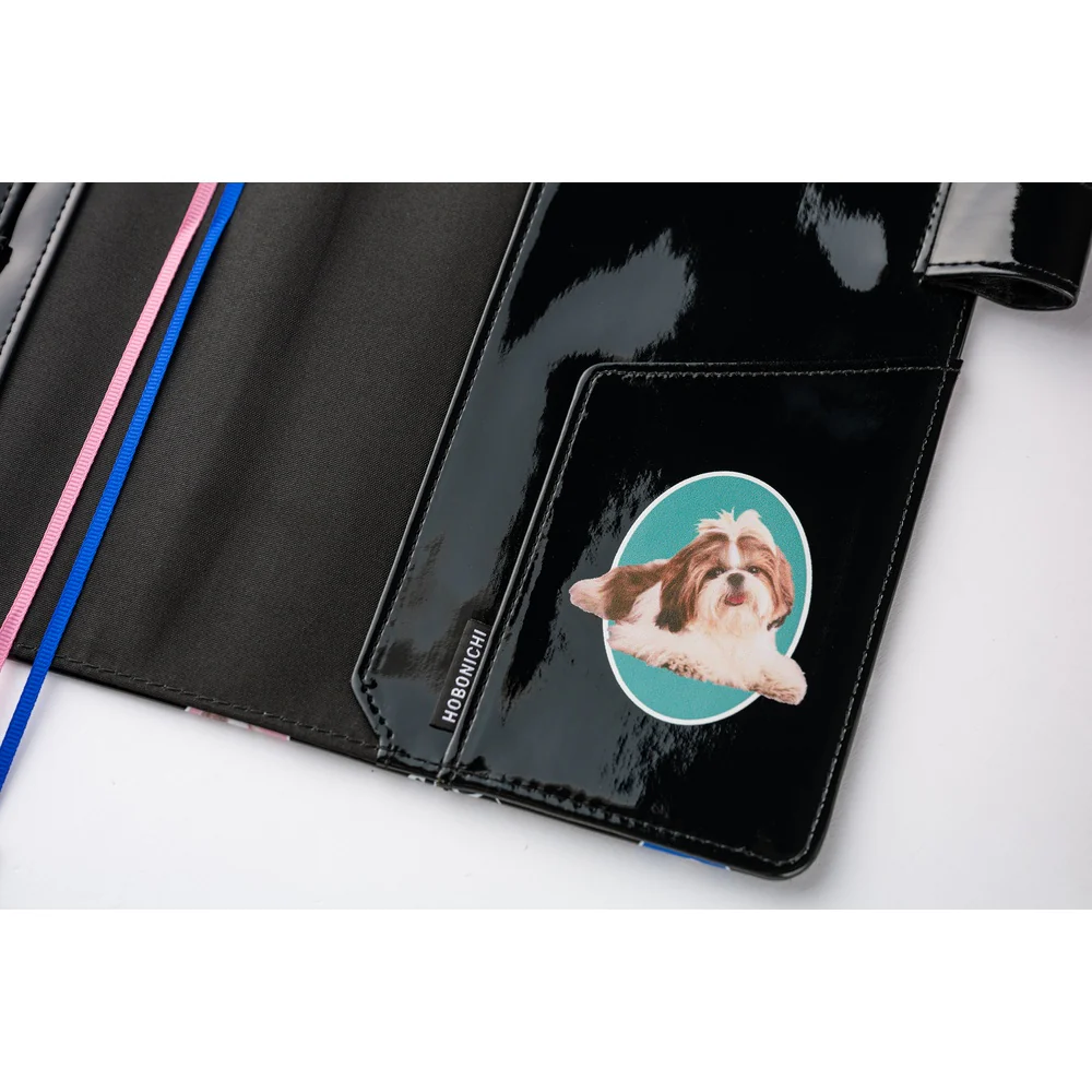 Hobonichi A5 Cover - Candy Stripper: Random Dog & Cat (Black) - Image 7