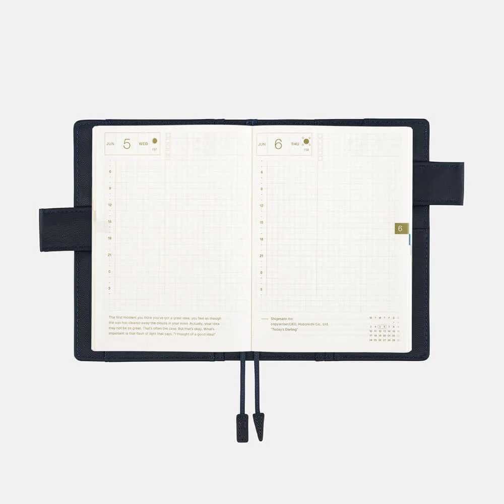 Hobonichi A6 Cover - Colors: Navy - Image 7