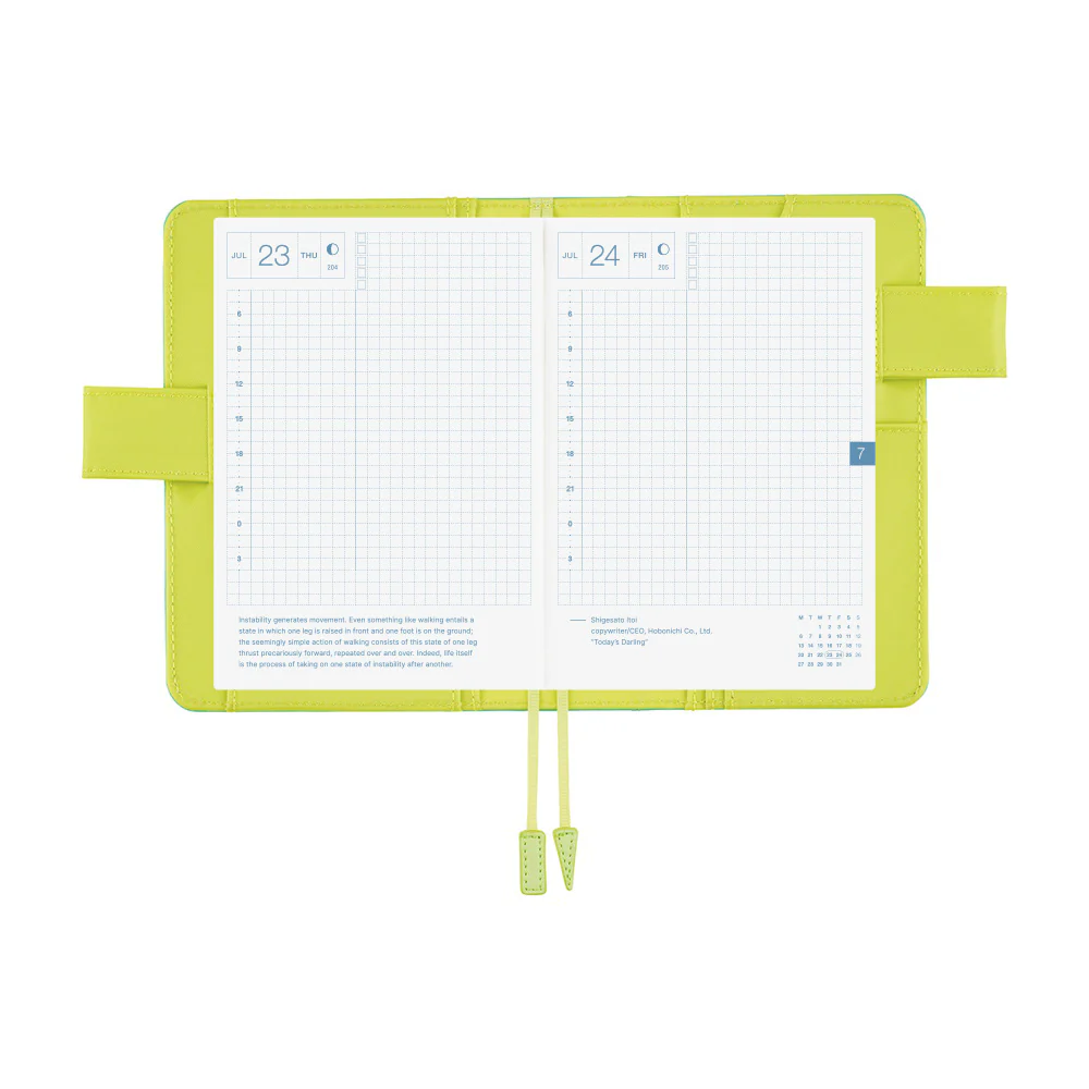 Hobonichi A6 Cover - Colors: Aqua Lime - Image 3