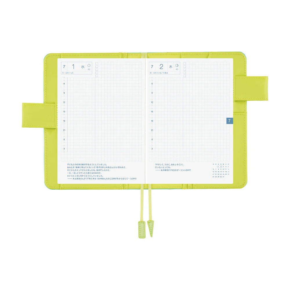 Hobonichi A6 Cover - Colors: Aqua Lime - Image 9