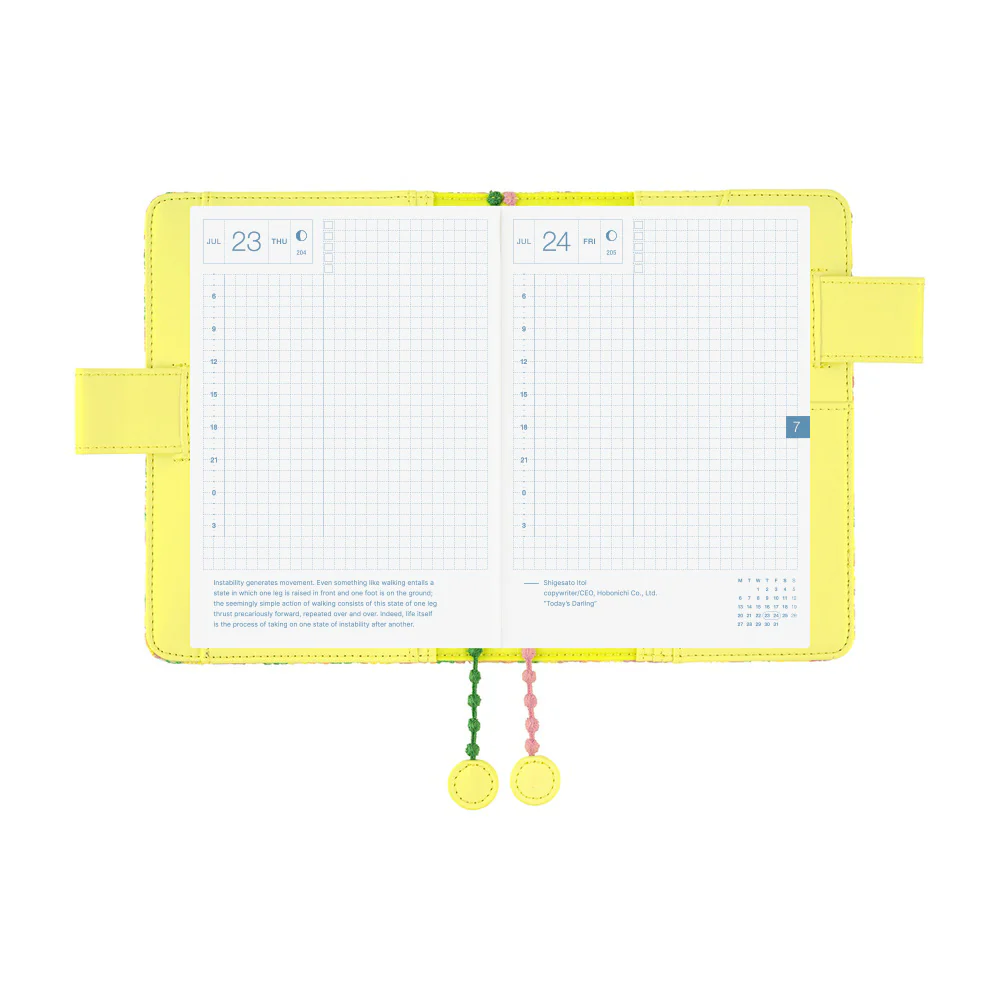 Hobonichi A6 Cover - minä perhonen: skyful (Yellow) - Image 3