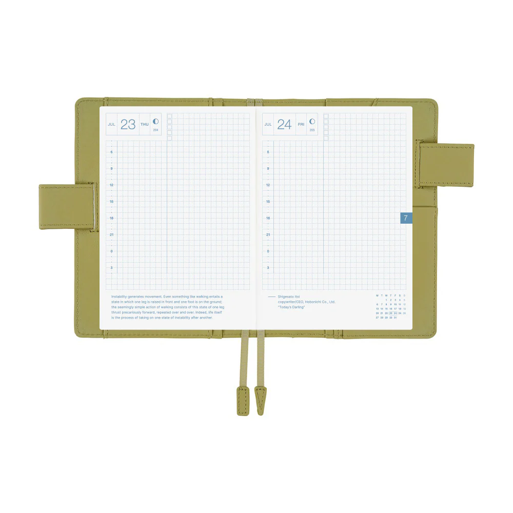 Hobonichi A6 Cover - Leather: Sage Green - Image 3
