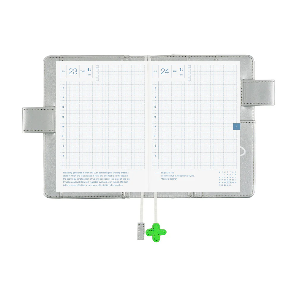 Hobonichi A6 Cover - Makoto Matsubayashi: Silver Flowers - Image 3