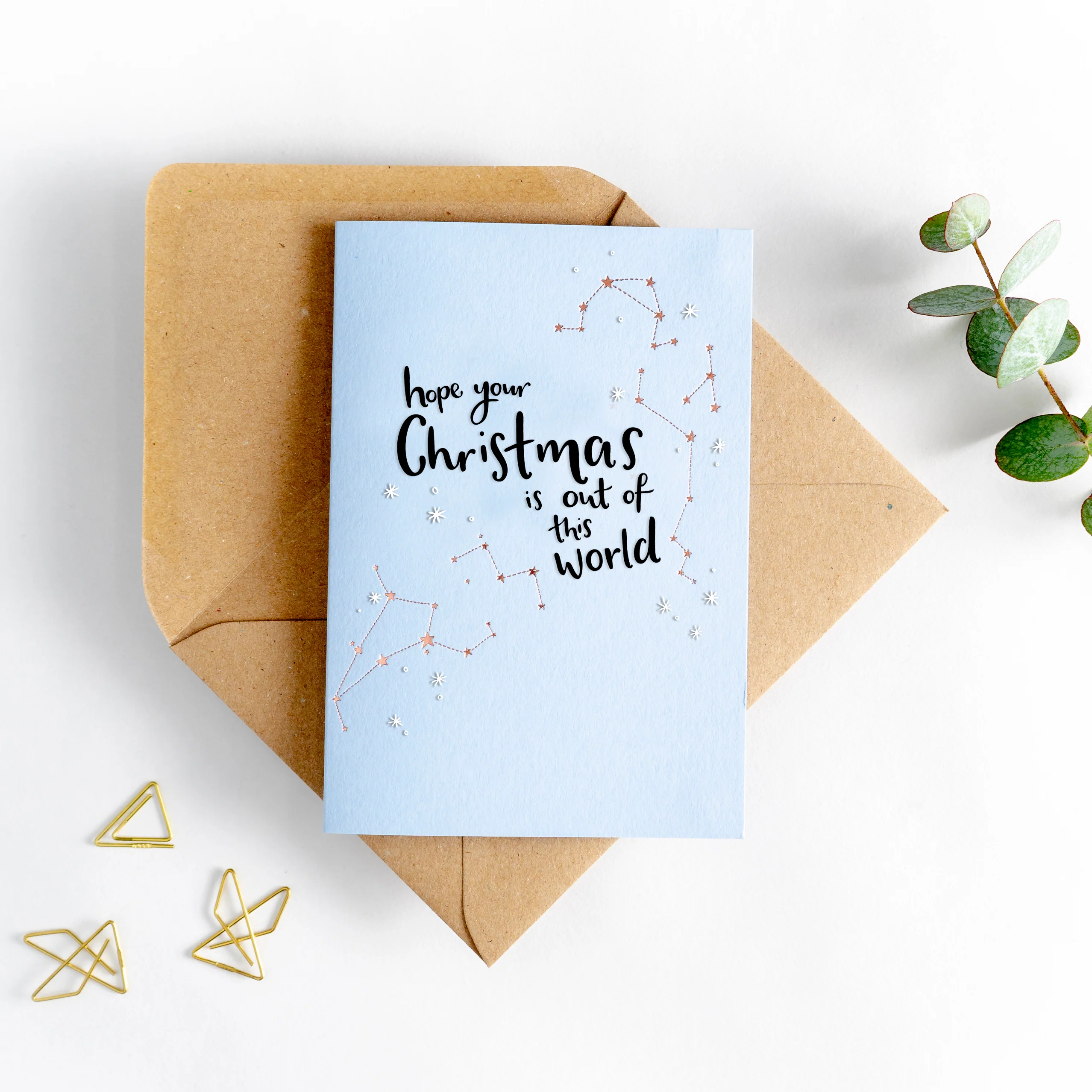 Hope Your Christmas Is Out Of This World Letterpress Christmas Card