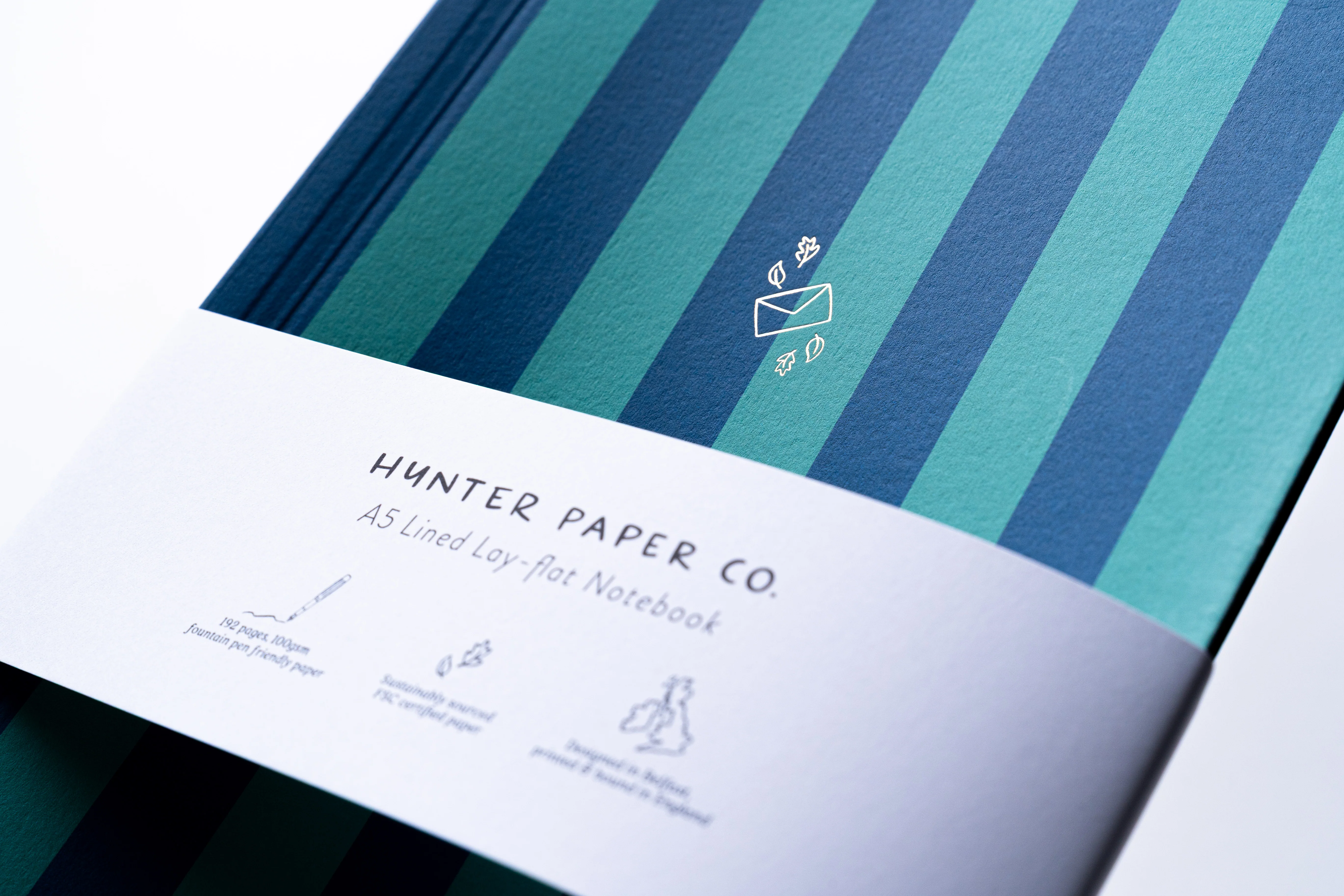Hunter Paper Co. Blue Stripes A5 Lined Notebook - Image 6