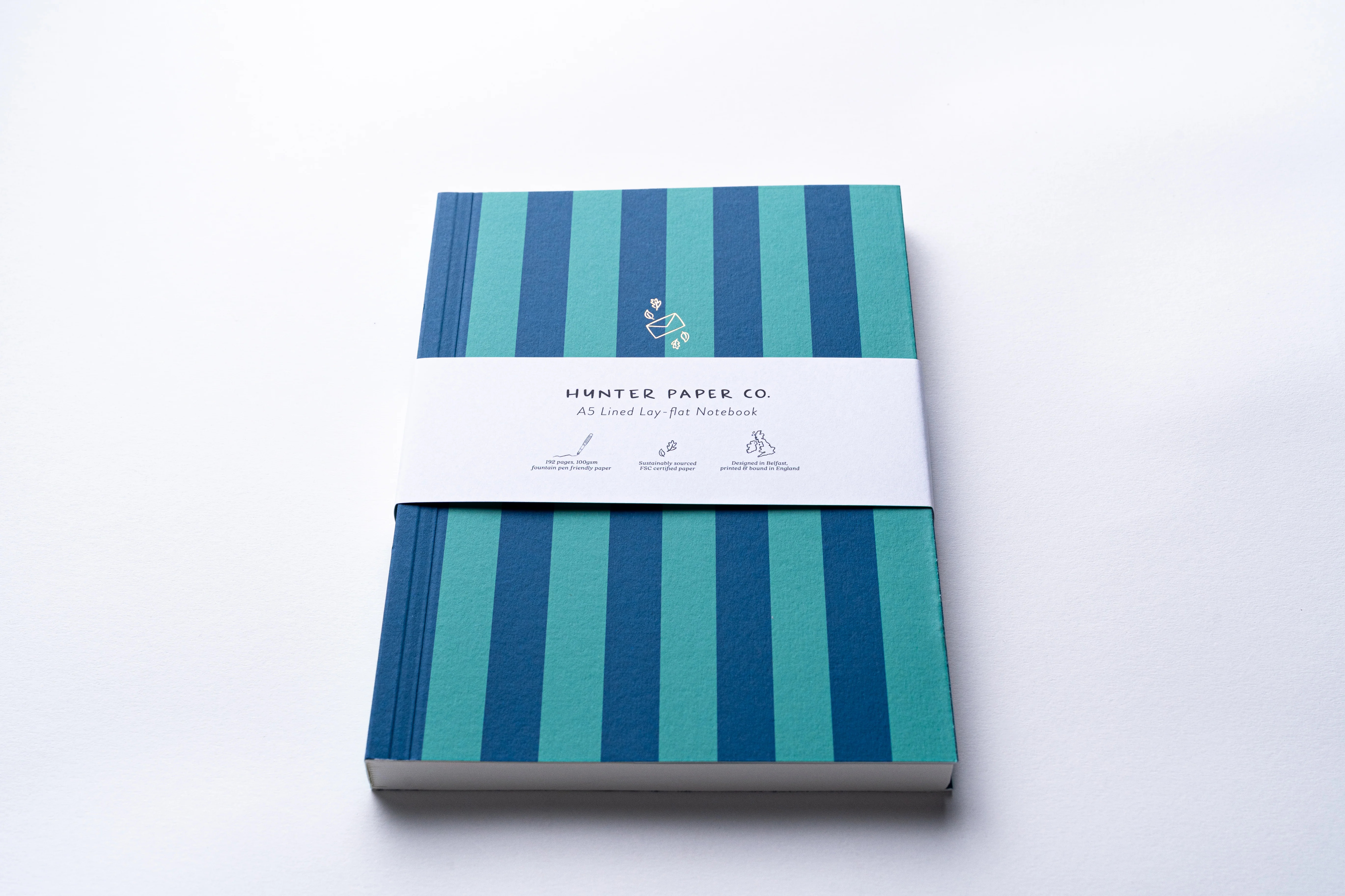 Hunter Paper Co. Blue Stripes A5 Lined Notebook - Image 7