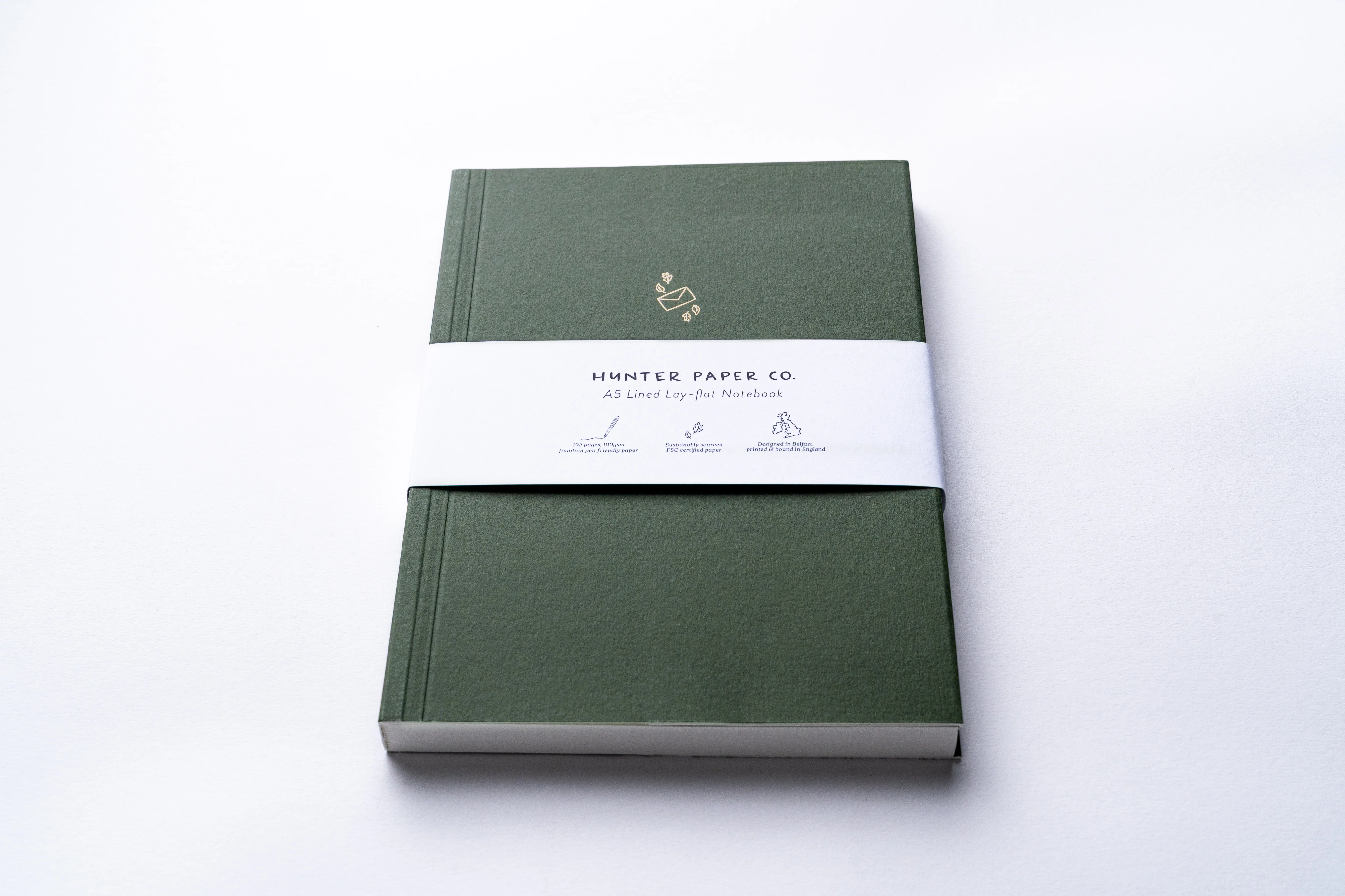 Hunter Paper Co. Forest Green A5 Lined Notebook - Image 5