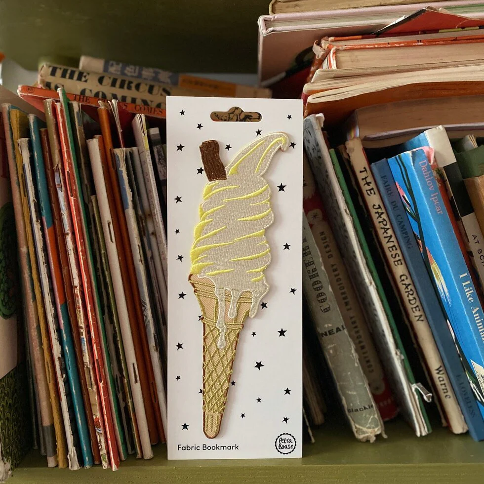 Ice Cream Fabric Bookmark