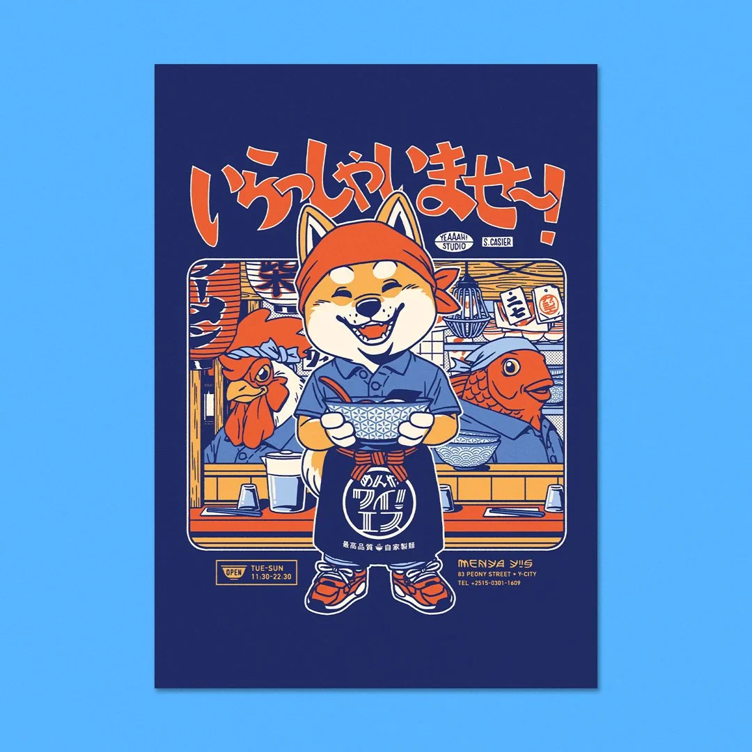 "Irasshaimase" A6 Postcard