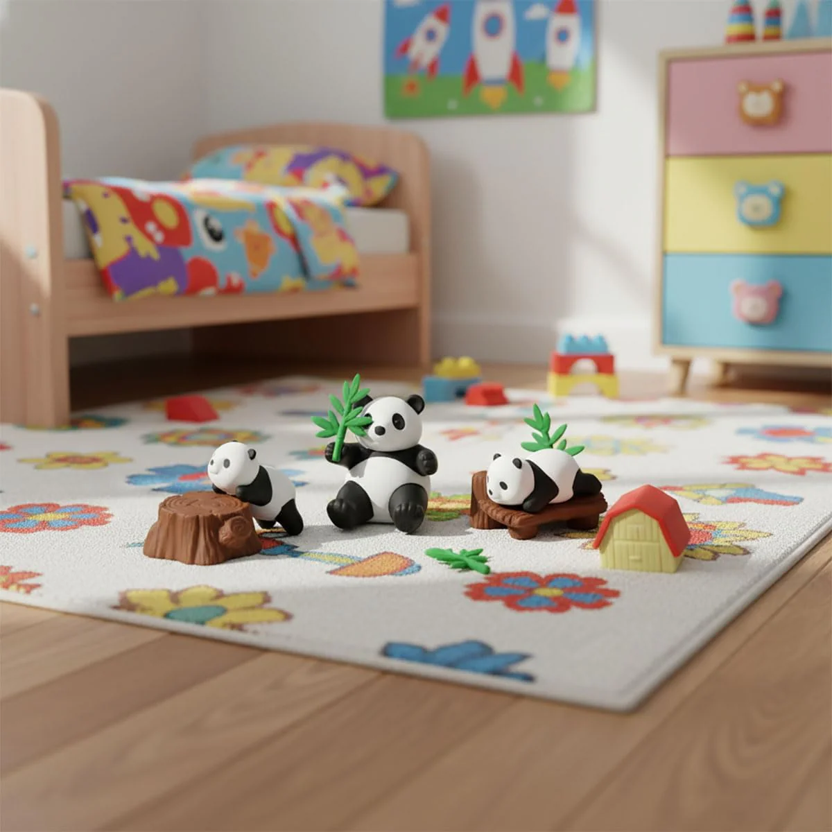 Iwako Puzzle Erasers - Pandas Set - Image 2
