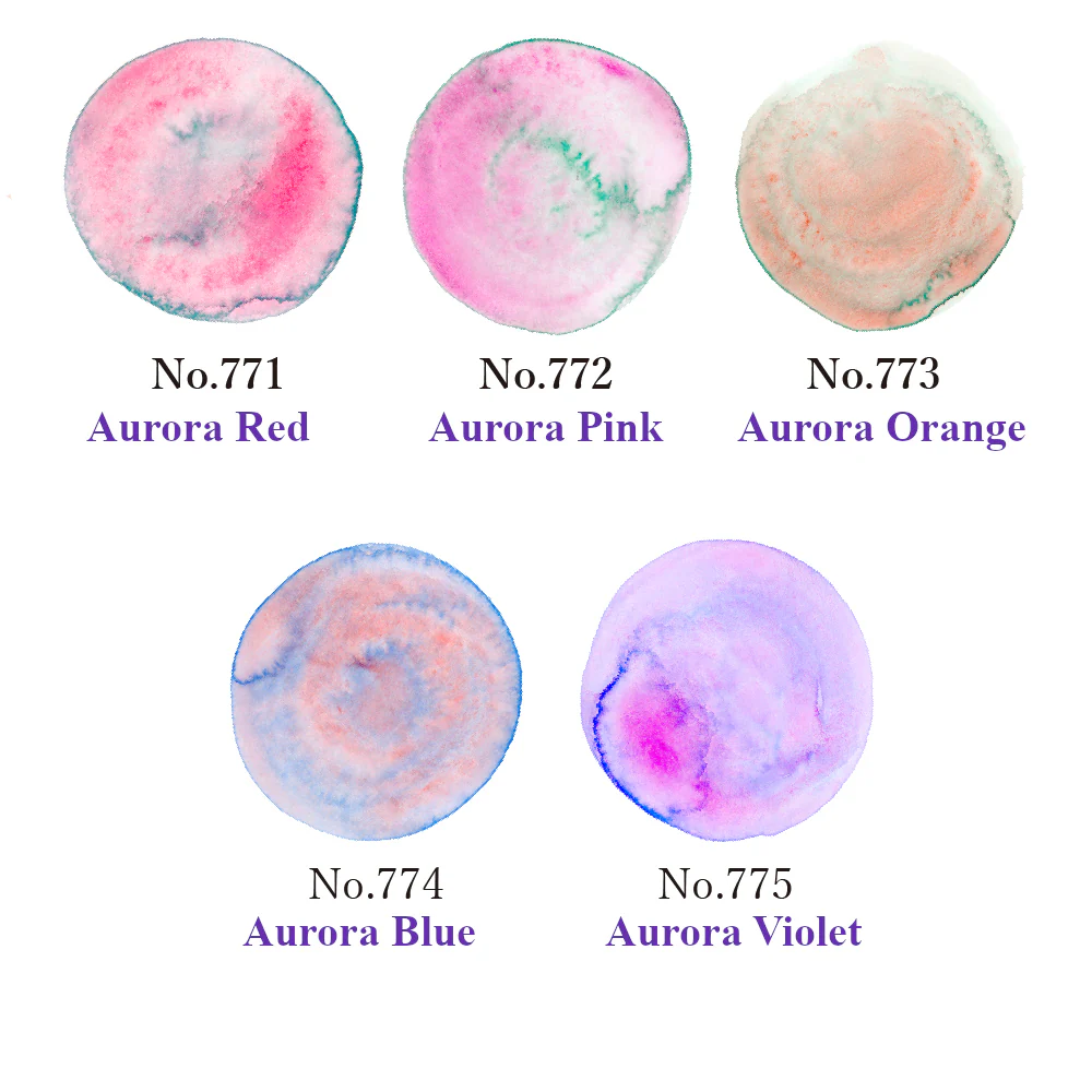 Kuretake Gansai Tambi Watercolour Granulating 5 colours set-1 - Image 2