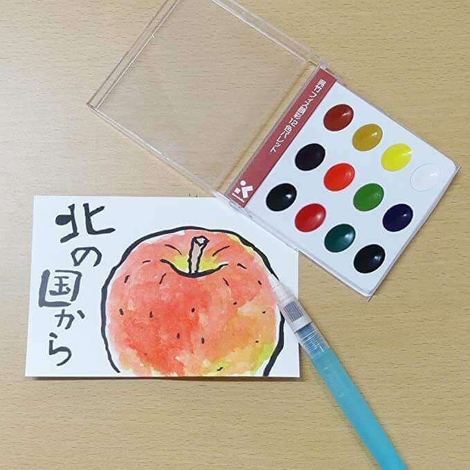 Kuretake Fiss Gansai 12 Water Colour Paints Pallete Box - Image 4