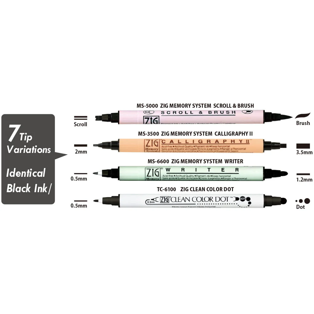 Kuretake Twin Black Marker Set - Image 2