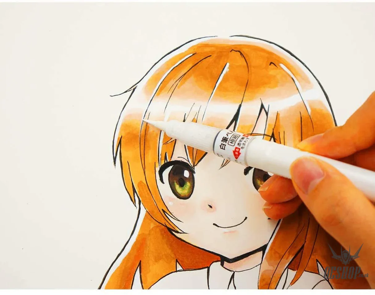 Kuretake ZIG Cartoonist Brush Pen - No.22 - White - Image 4