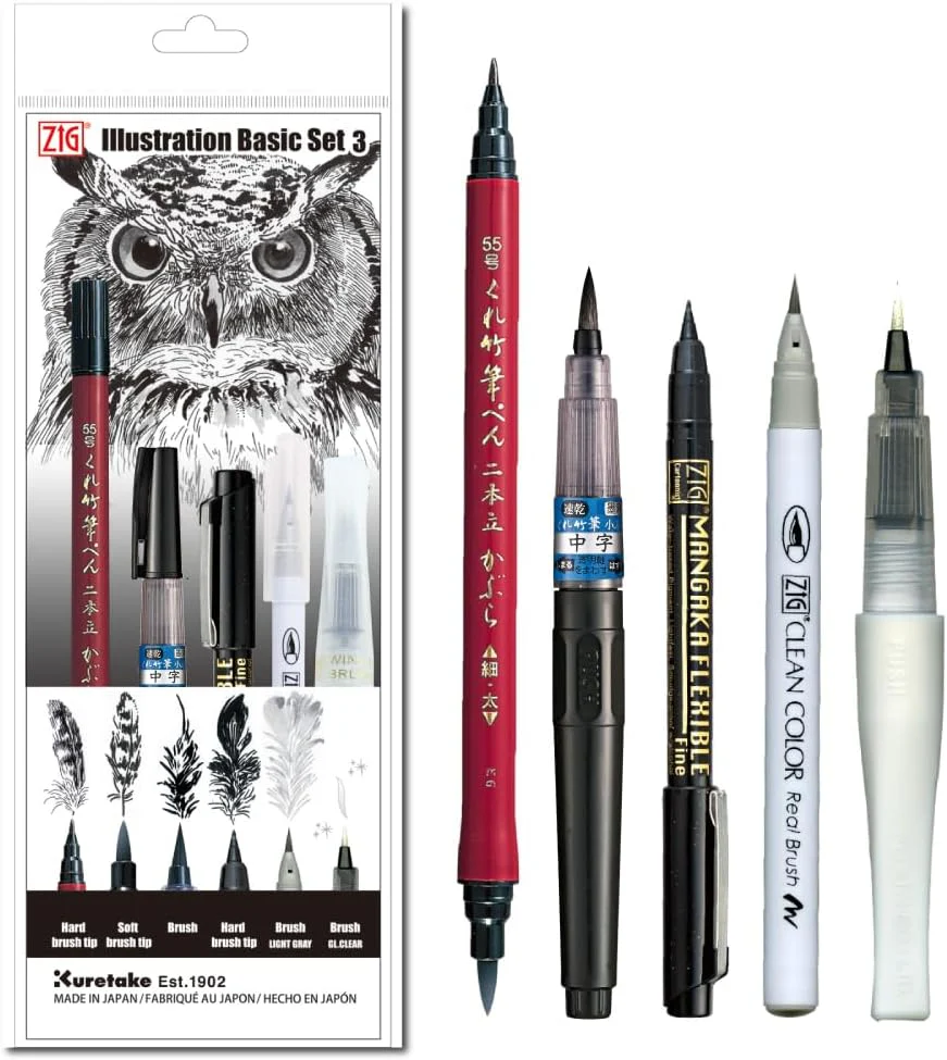 Kuretake Zig Illustration Basic Set 3
