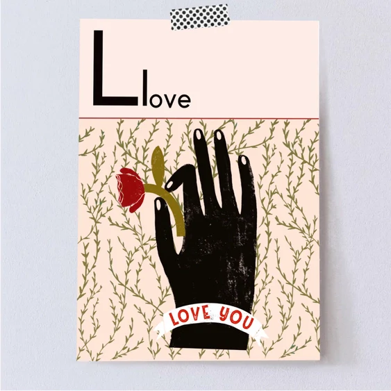 L is for Love Art Print A3 - Image 2