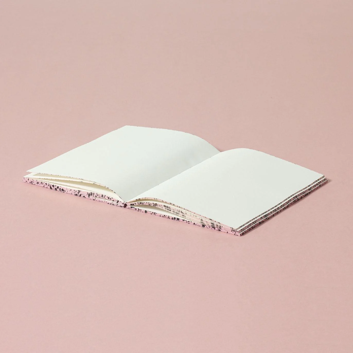 Labobratori Spray Splash Pale Pink Soft Cover A6 Plain Notebook - Image 2